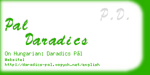 pal daradics business card
